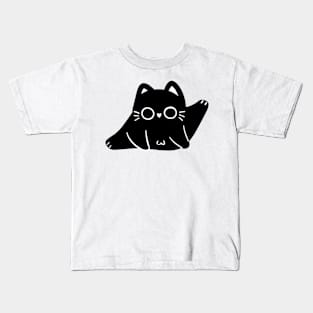 Hilarious Black Cat Presents His Playful Side Kids T-Shirt